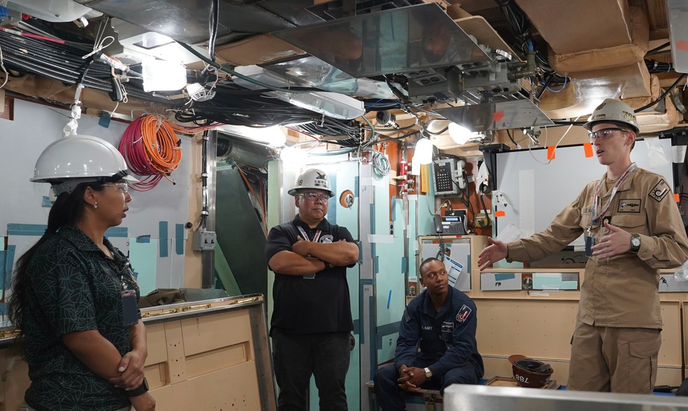 DLA &amp; Air Force Personnel Tour USS Colorado (788) at Pearl Harbor Naval Shipyard