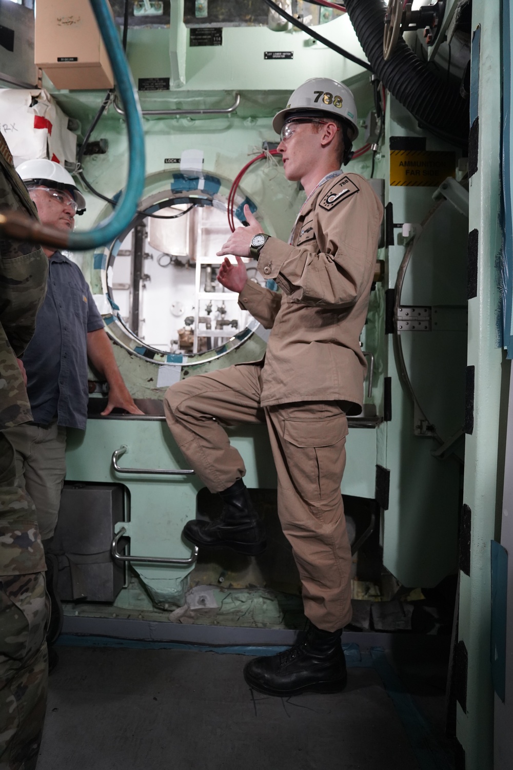DLA &amp; Air Force Personnel Tour USS Colorado (788) at Pearl Harbor Naval Shipyard