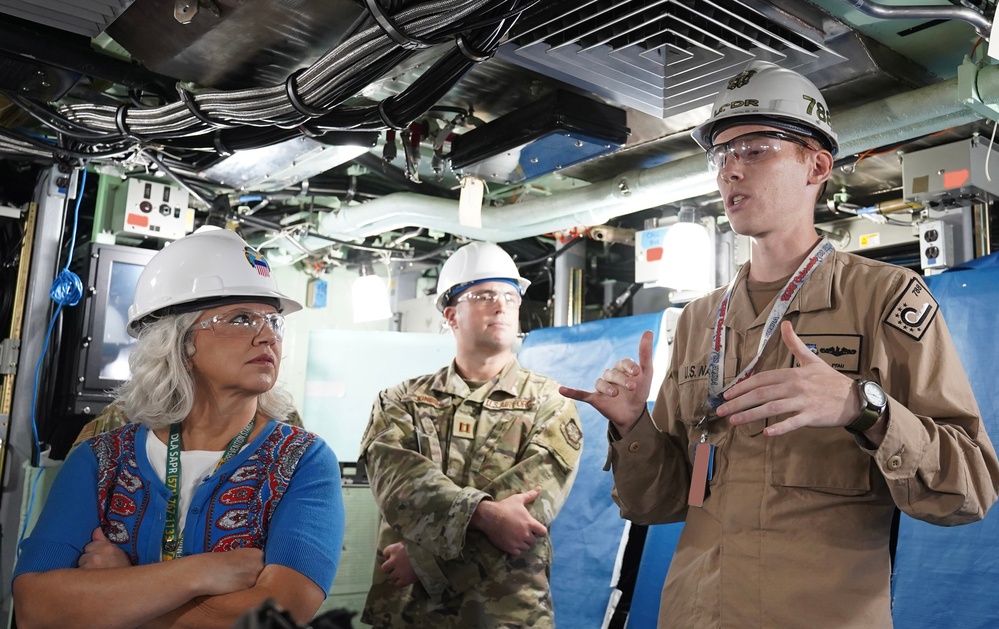 DLA &amp; Air Force Personnel Tour USS Colorado (788) at Pearl Harbor Naval Shipyard