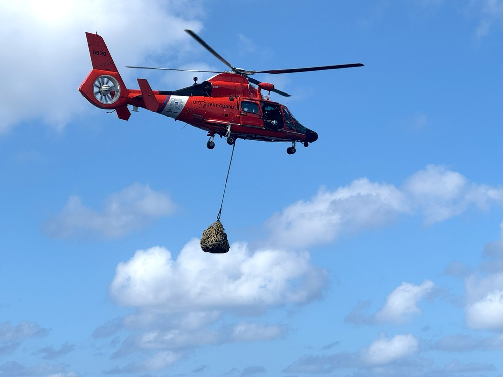 Coast Guard Cutter Campbell, Coast Guard Helicopter Interdiction Tactical Squadron crews conduct flight operations at sea