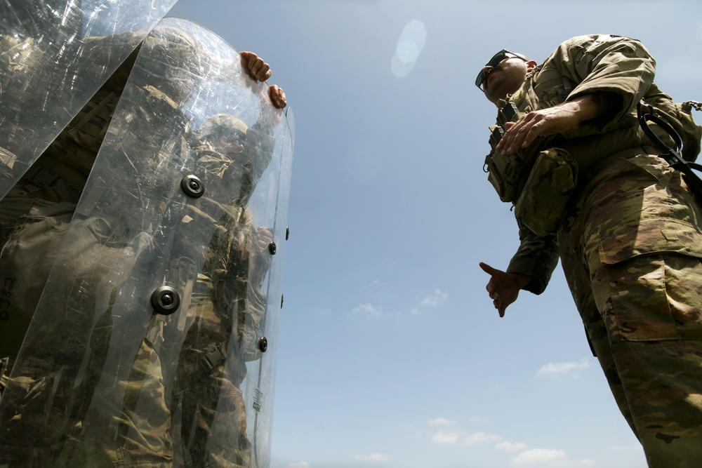 California Army Guard cavalry unit trains on crowd management and riot control techniques