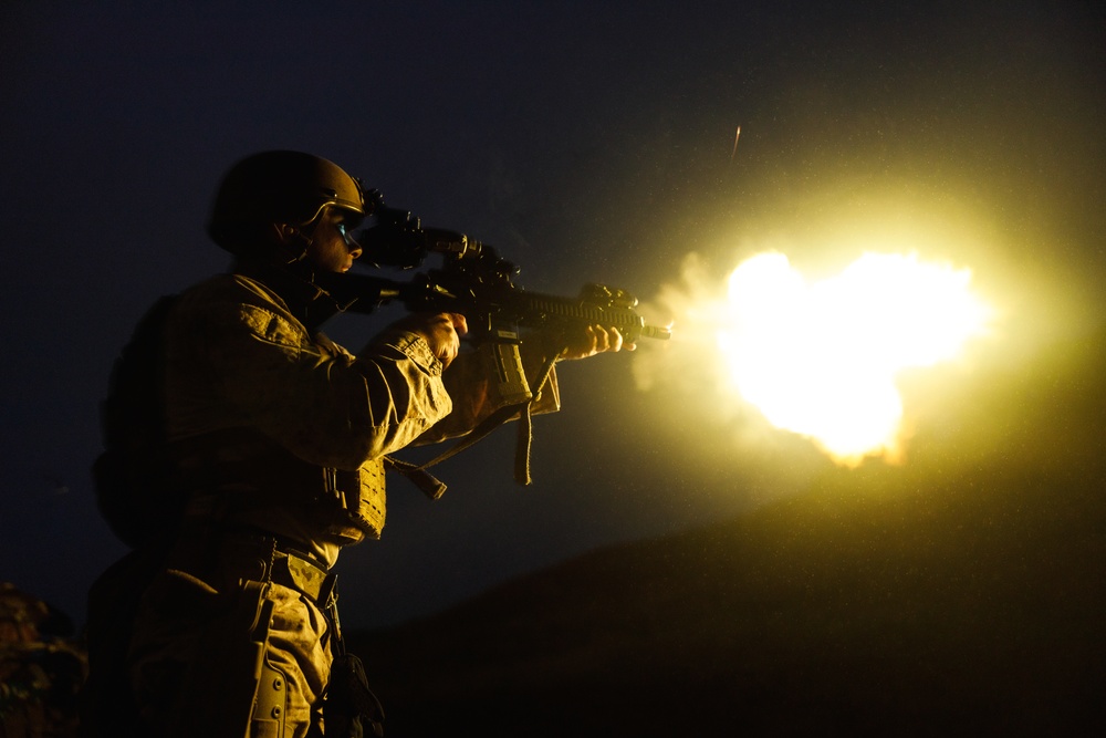 U.S. Marines, Indonesian Korps Marinir participate in low light live-fire range