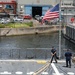 Sailors aboard the USS John Finn conduct a sea and anchor detail in Yokosuka, Japan