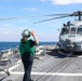 Sailors aboard the USS John conduct flight quarters in Sagami Wan