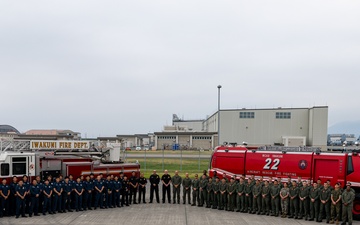 MCAS Iwakuni ARFF Multinational Crash Damaged or Disabled Aircraft Recovery training