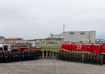 MCAS Iwakuni ARFF Multinational Crash Damaged or Disabled Aircraft Recovery training