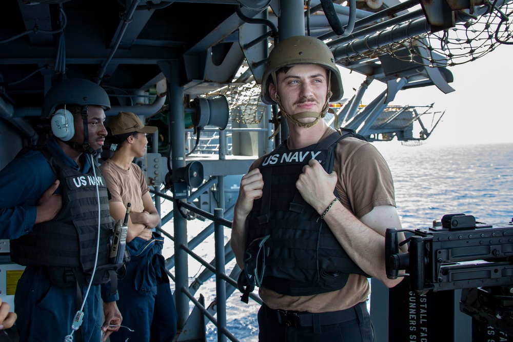 USS Tripoli Conducts A SCAT Drill