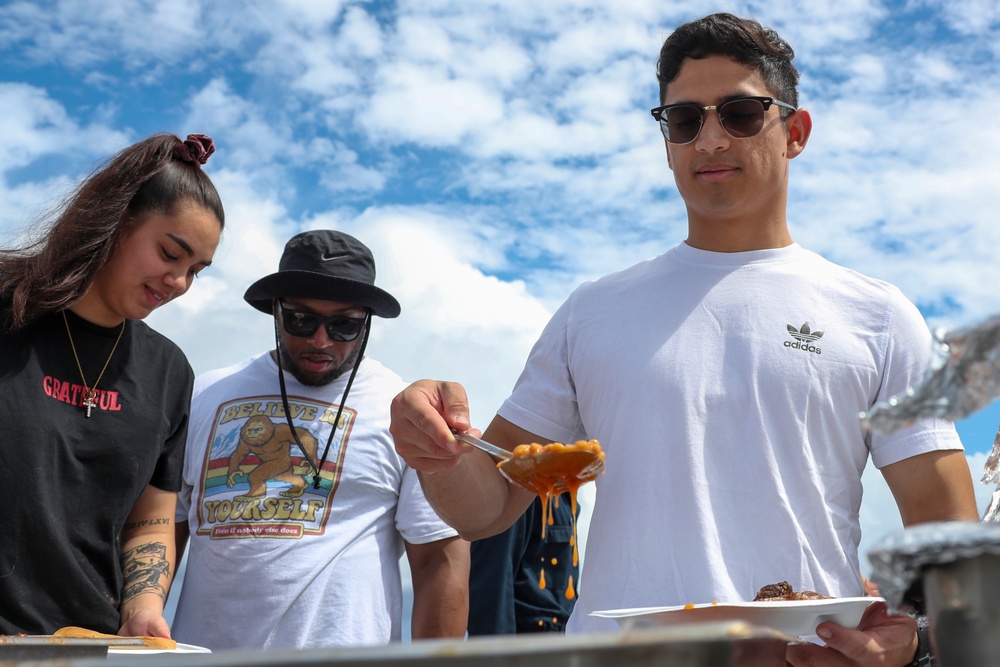 USS Tripoli holds A Steel Beach Picnic
