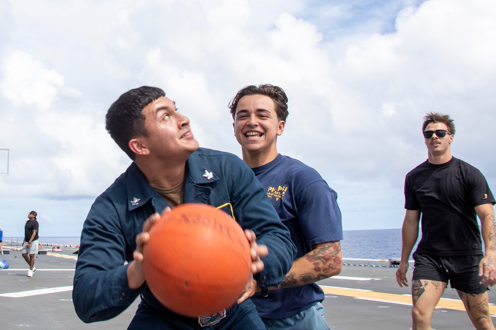 USS Tripoli holds A Steel Beach Picnic