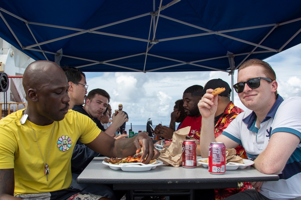 USS Tripoli holds A Steel Beach Picnic