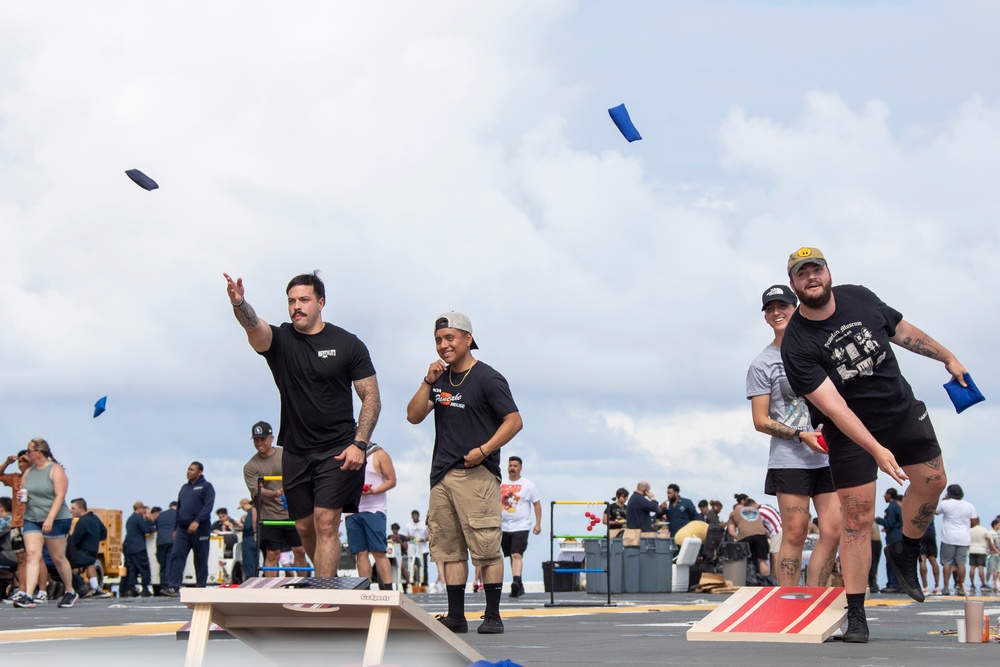 USS Tripoli holds A Steel Beach Picnic