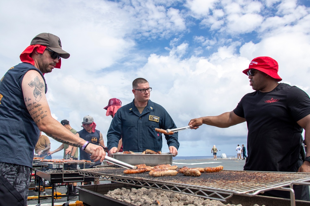 USS Tripoli holds A Steel Beach Picnic
