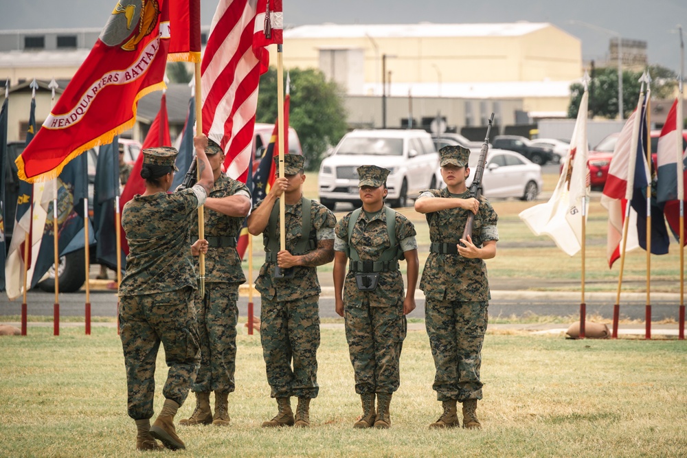 HQBN Conducts Change of Command Ceremony at MCBH
