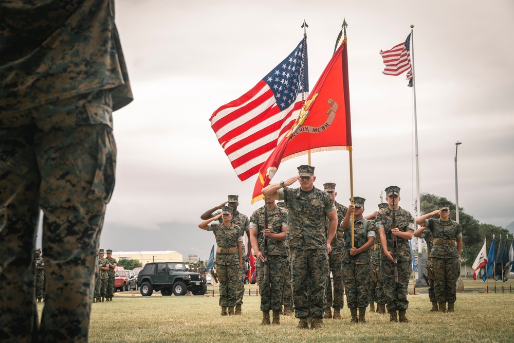 HQBN Conducts Change of Command Ceremony at MCBH