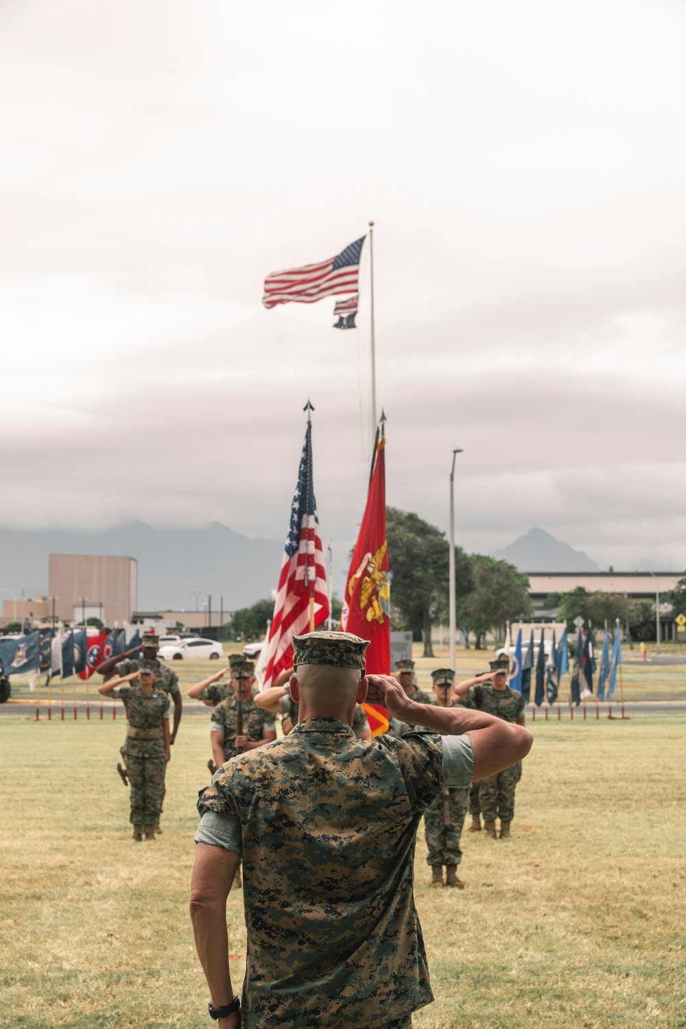 HQBN Conducts Change of Command Ceremony at MCBH