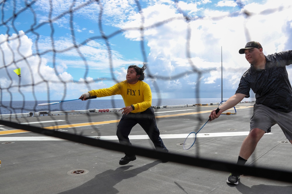 USS Tripoli holds A Steel Beach Picnic