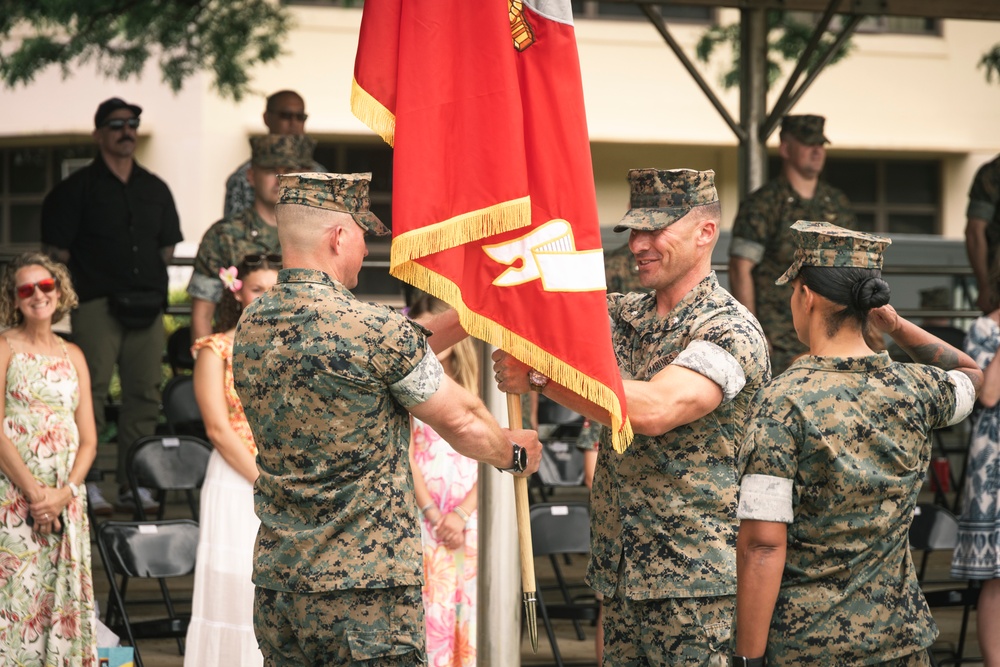 HQBN Conducts Change of Command Ceremony at MCBH