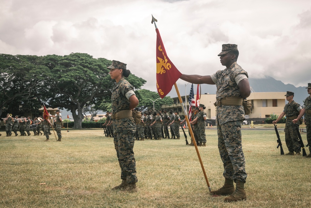 HQBN Conducts Change of Command Ceremony at MCBH