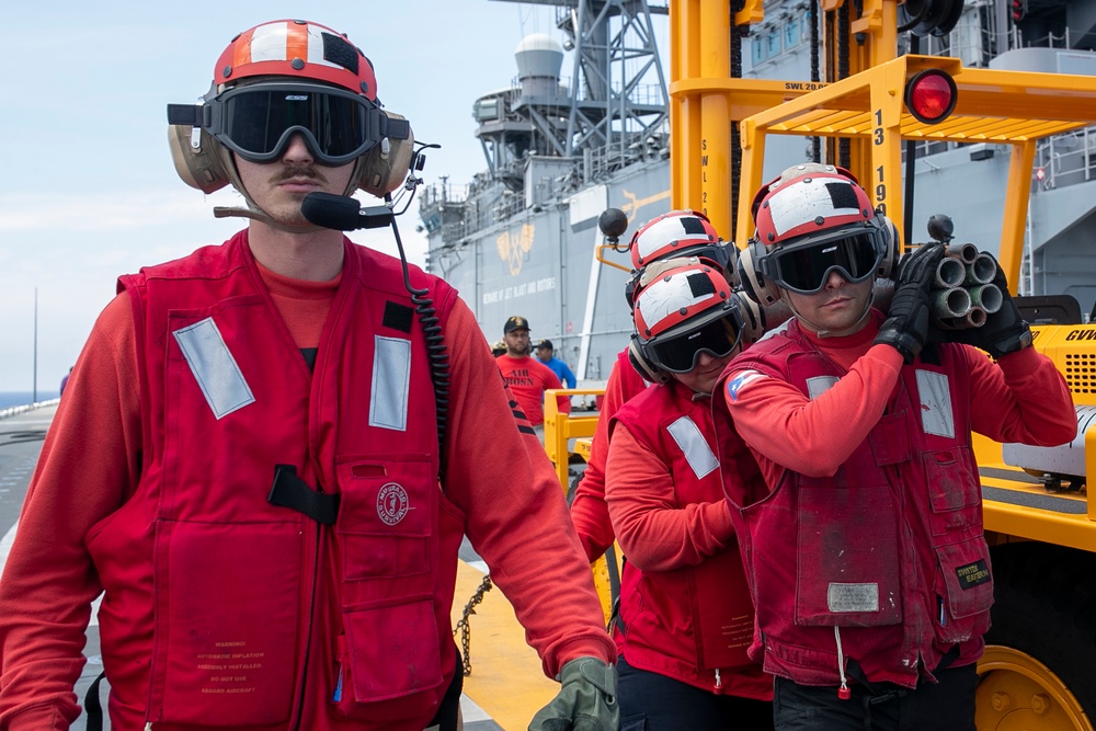 USS Tripoli Conducts General Quarters Drill