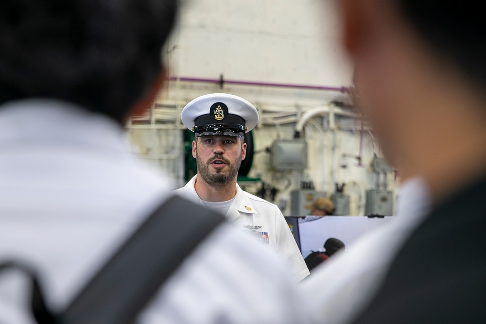 Media Conference onboard USS Tripoli