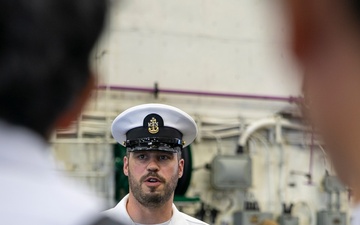 Media Conference onboard USS Tripoli