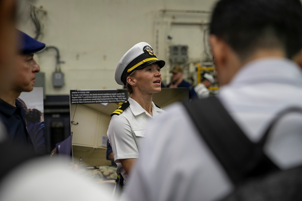 Media Conference onboard USS Tripoli