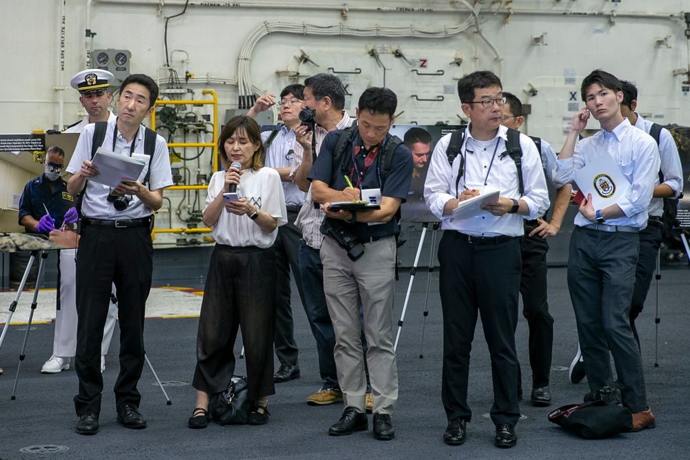 Media Conference onboard USS Tripoli