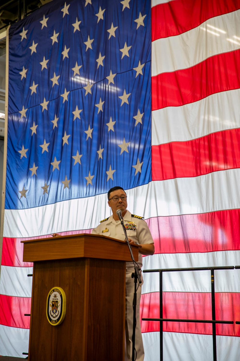 Media Conference onboard USS Tripoli