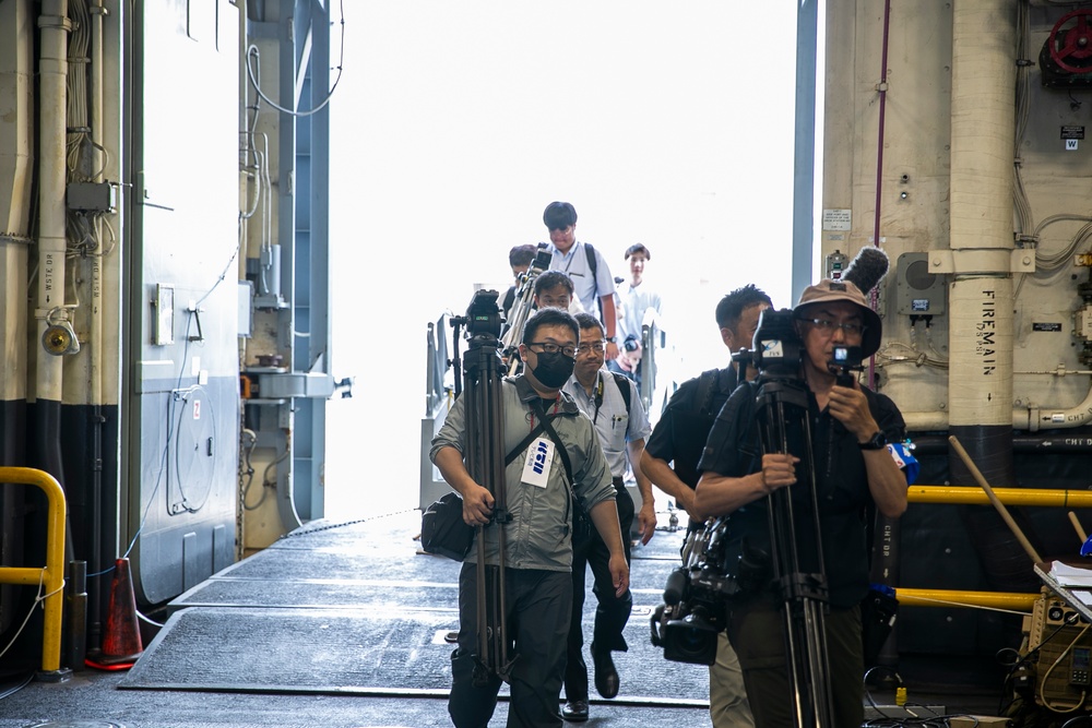 Media Conference onboard USS Tripoli