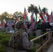 U.S. Marines stand guard around federal building
