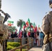 U.S. Marines stand guard around federal building