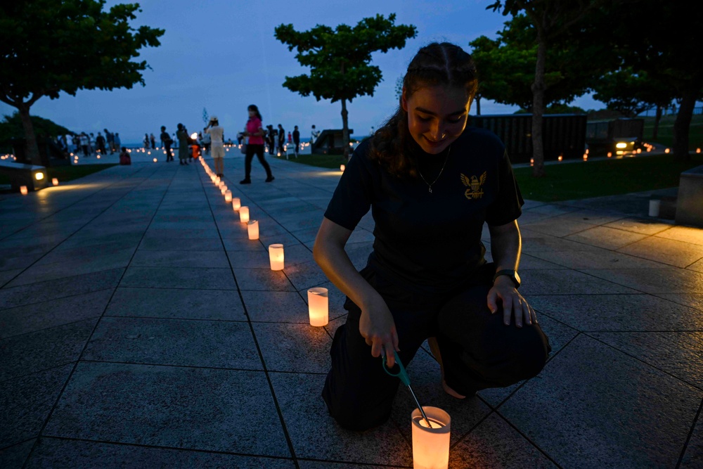 Okinawa Peace Memorial Park Candle Lighting