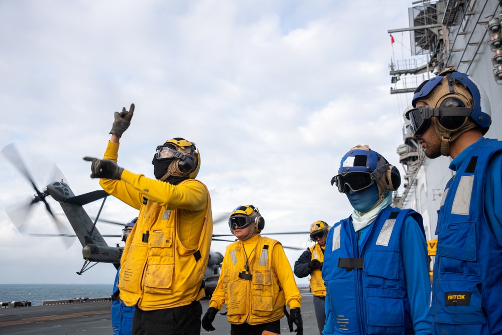 USS America (LHA 6) Conducts Flight Operations