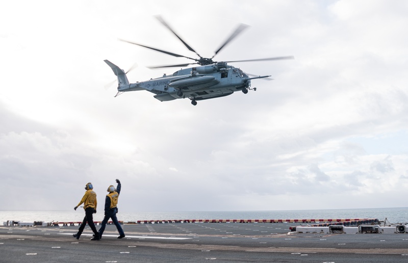USS America (LHA 6) Conducts Flight Operations