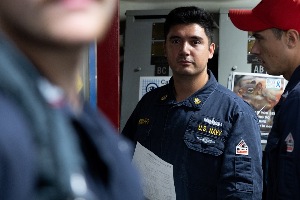 Curtis Wilbur Conduct In-Port Emergency Team Drill