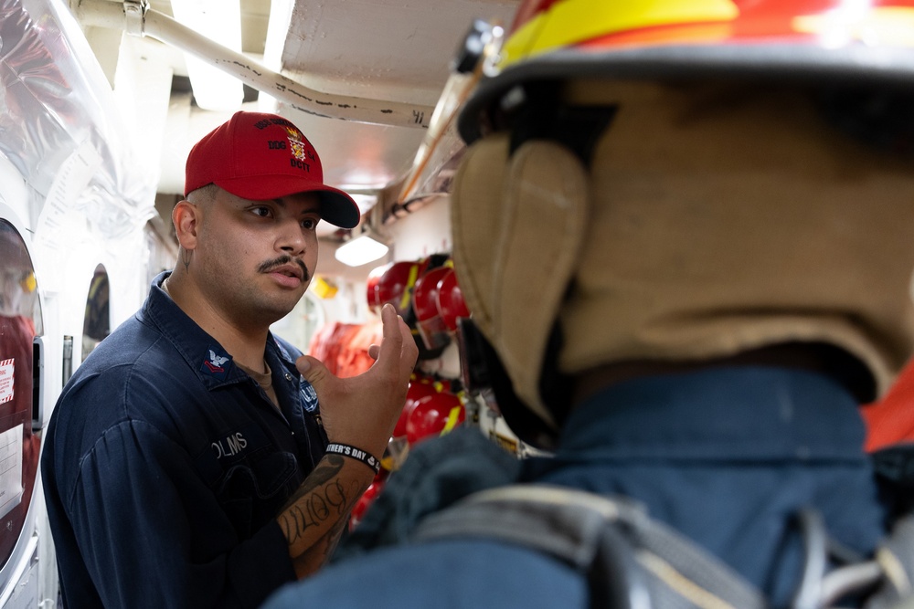 Curtis Wilbur Conduct In-Port Emergency Team Drill