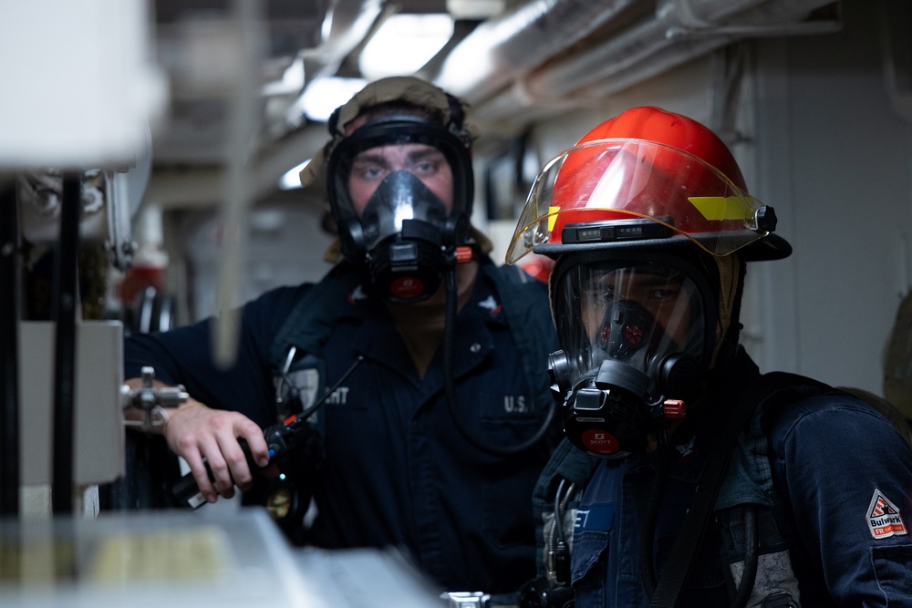 Curtis Wilbur Conduct In-Port Emergency Team Drill