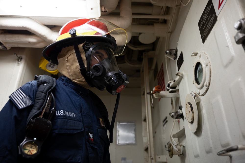 Curtis Wilbur Conduct In-Port Emergency Team Drill