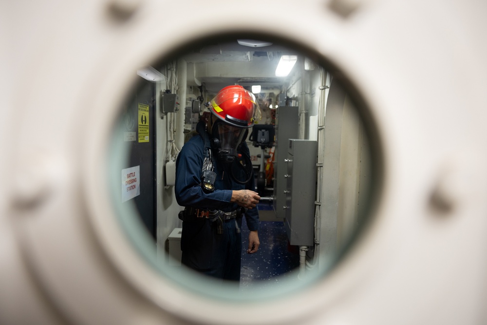 Curtis Wilbur Conduct In-Port Emergency Team Drill