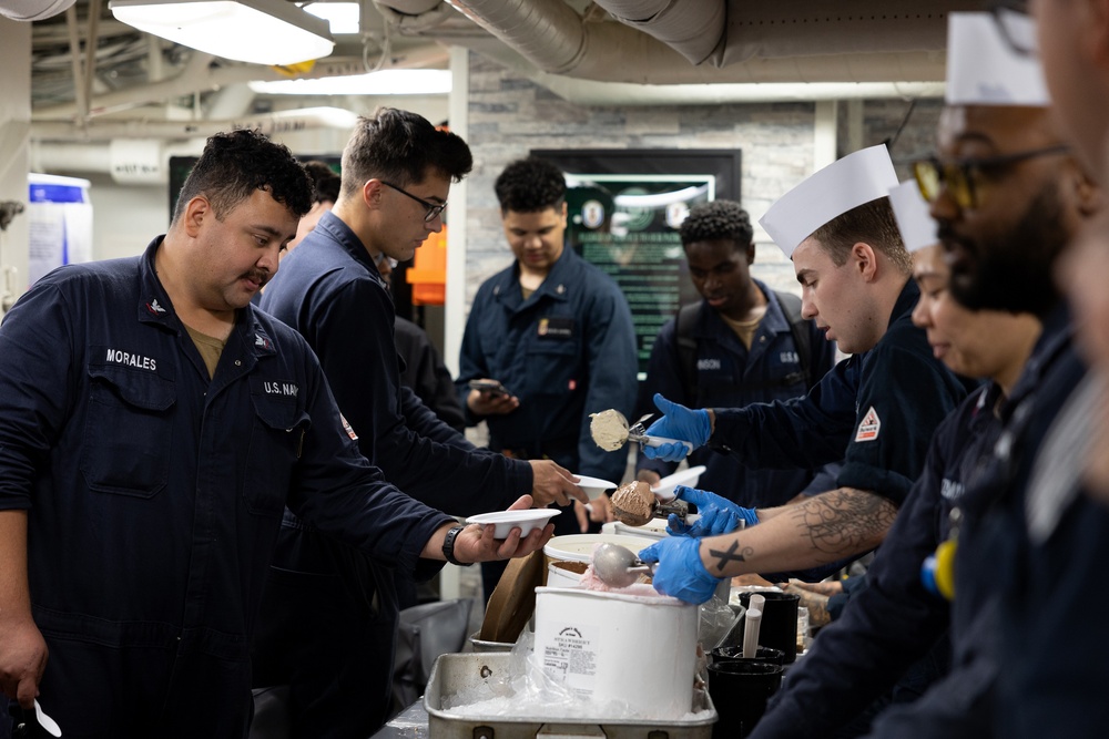 Ice Cream Social Aboard USS Curtis Wilbur (DDG 54)