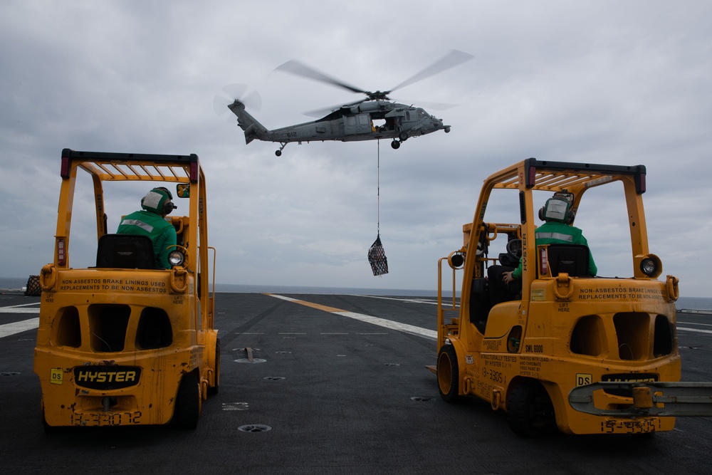 George Washington Conducts a Replenishment-at-Sea