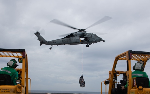 George Washington Conducts a Replenishment-at-Sea