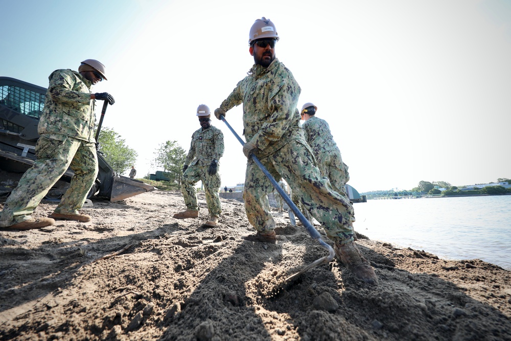 Seabees, Marines Prep Baltic Beachhead for Innovative Matting System During BALTOPS25