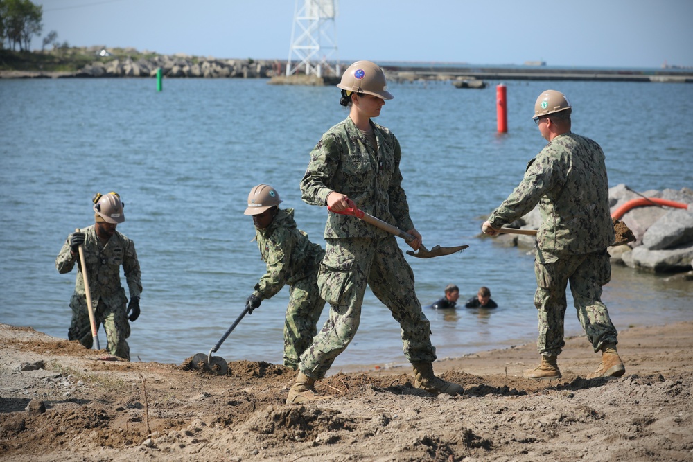 Seabees, Marines Prep Baltic Beachhead for Innovative Matting System During BALTOPS25