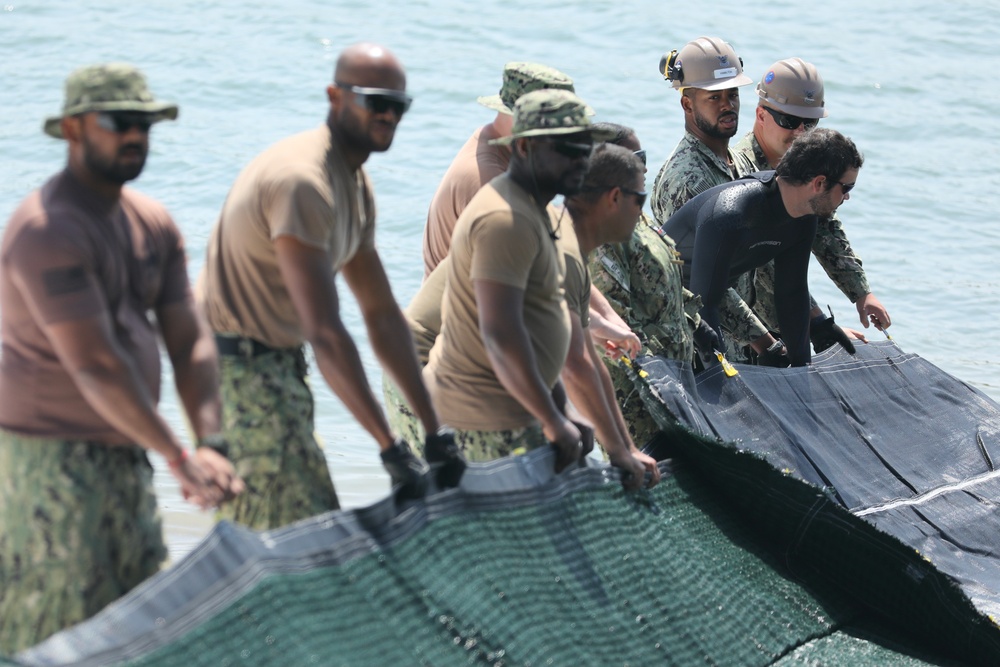Seabees, Marines Prep Baltic Beachhead for Innovative Matting System During BALTOPS25