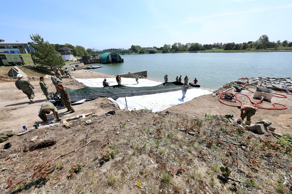 Seabees, Marines Prep Baltic Beachhead for Innovative Matting System During BALTOPS25
