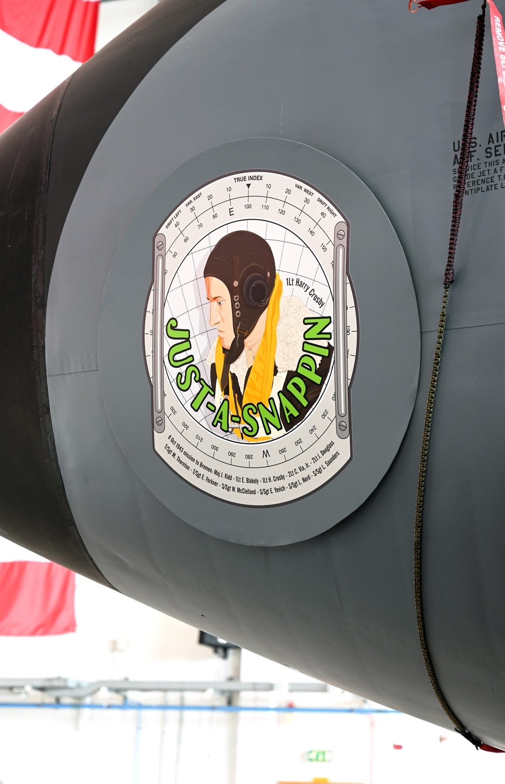 100th BG legacy nose art, ‘Just-A-Snappin’ joins 100th ARW, Bloody Hundredth heritage