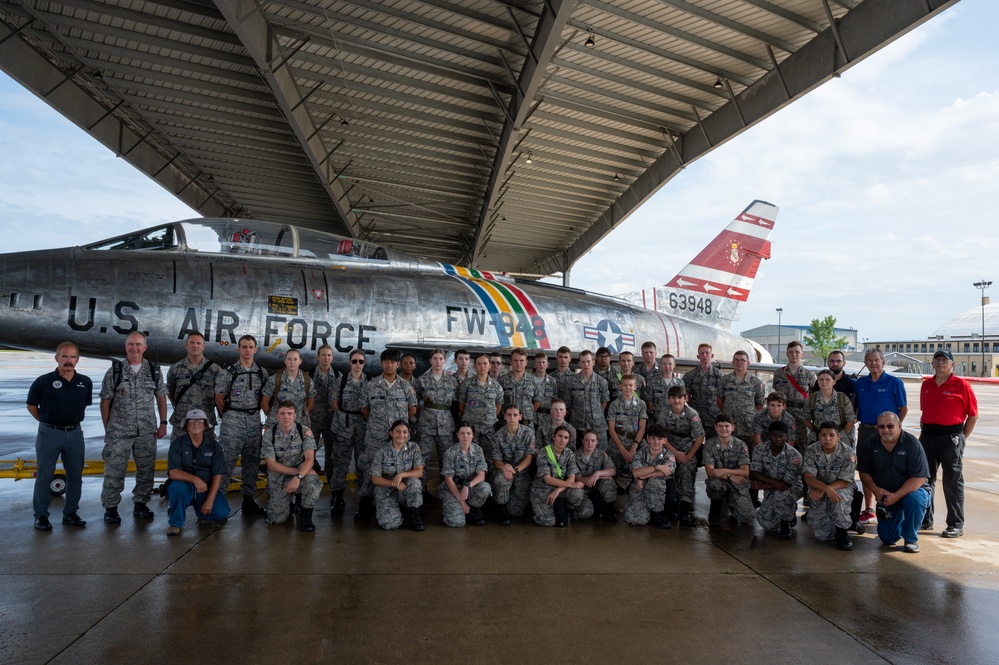 Civil Air Patrol cadets visit the 122nd Fighter Wing