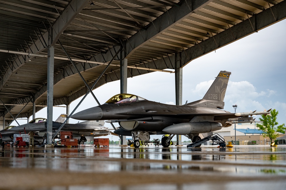 F-16 prepares for takeoff