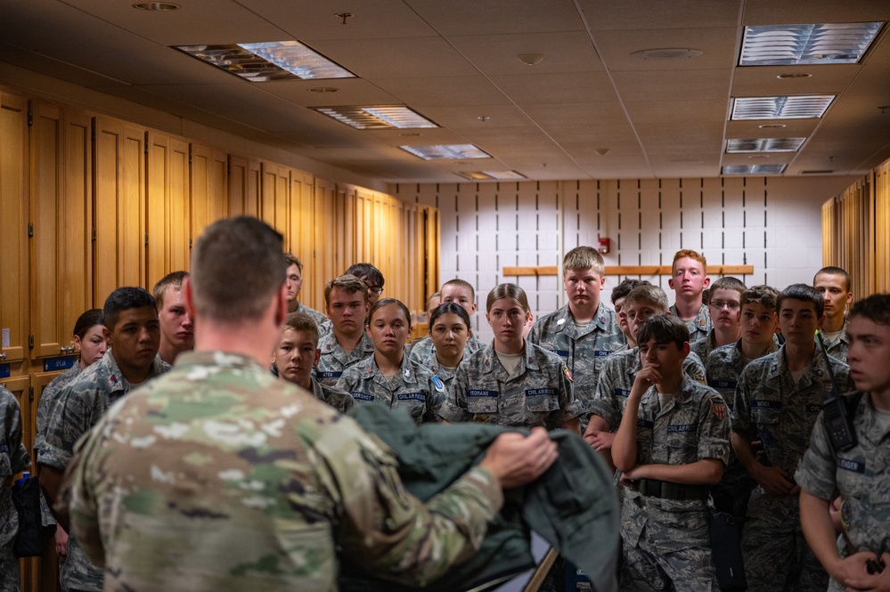 Civil Air Patrol cadets visit the 122nd Fighter Wing